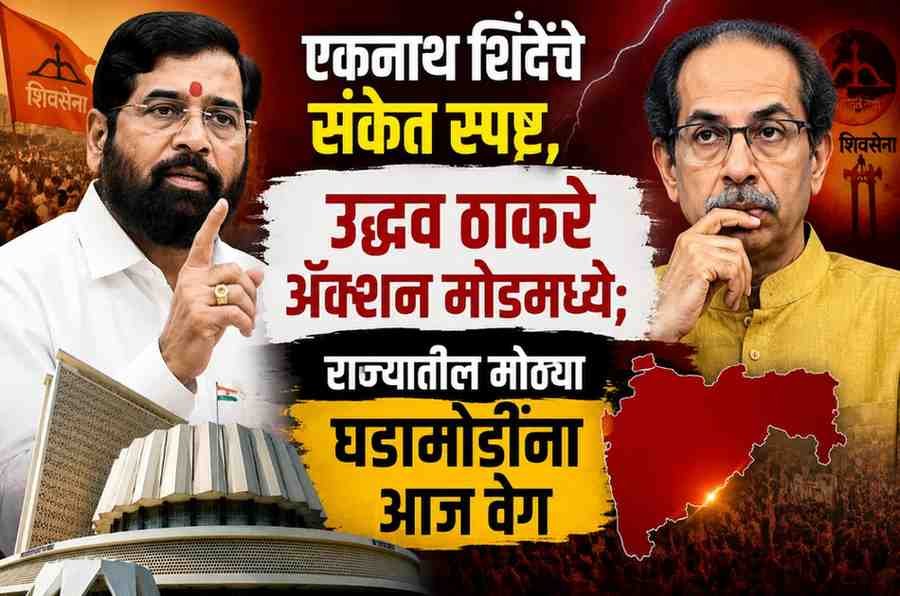 एकनाथ शिंदेंचे संकेत स्पष्ट, उद्धव ठाकरे अ‍ॅक्शन मोडमध्ये; राज्यातील मोठ्या घडामोडींना आज वेग