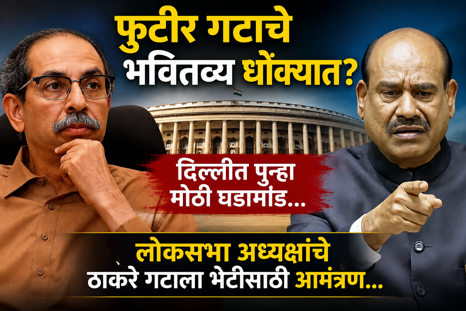 फुटीर गटाचे भवितव्य धोक्यात? दिल्लीत पुन्हा मोठी घडामोड… लोकसभा अध्यक्षांचे ठाकरे गटाला भेटीसाठी आमंत्रण…