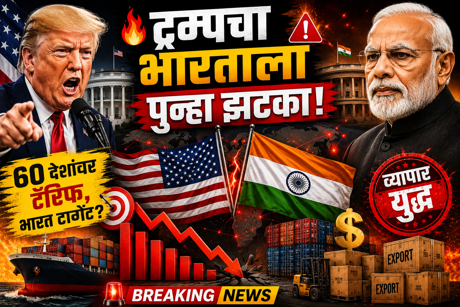 भारत-अमेरिका संबंधांवर पुन्हा सावट! ट्रम्प यांच्या नव्या टॅरिफ प्रस्तावामुळे वाढली चिंता