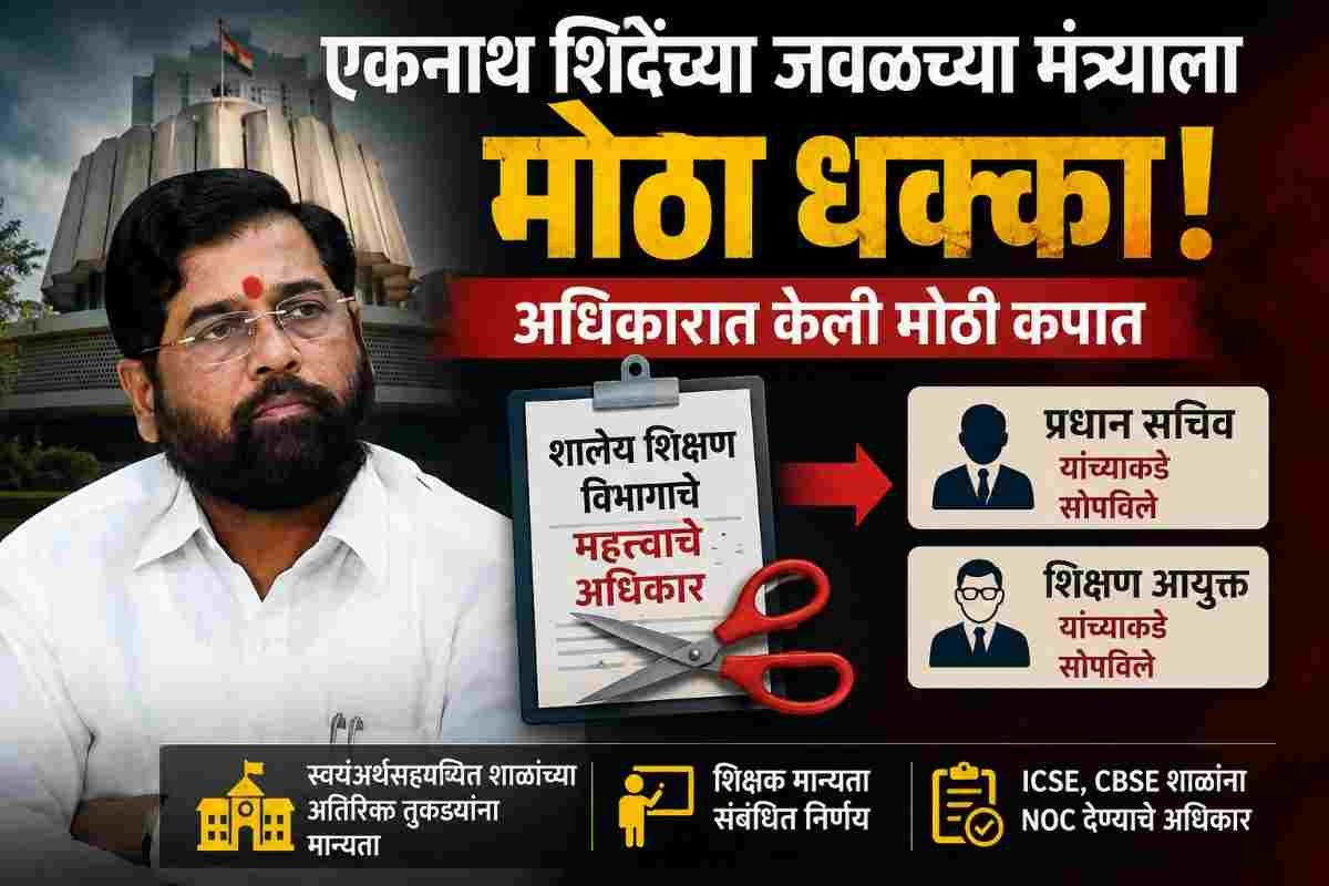Eknath Shinde : एकनाथ शिंदेंच्या निकटवर्तीय मंत्र्याला मोठा धक्का; अधिकारांवर आली गदा