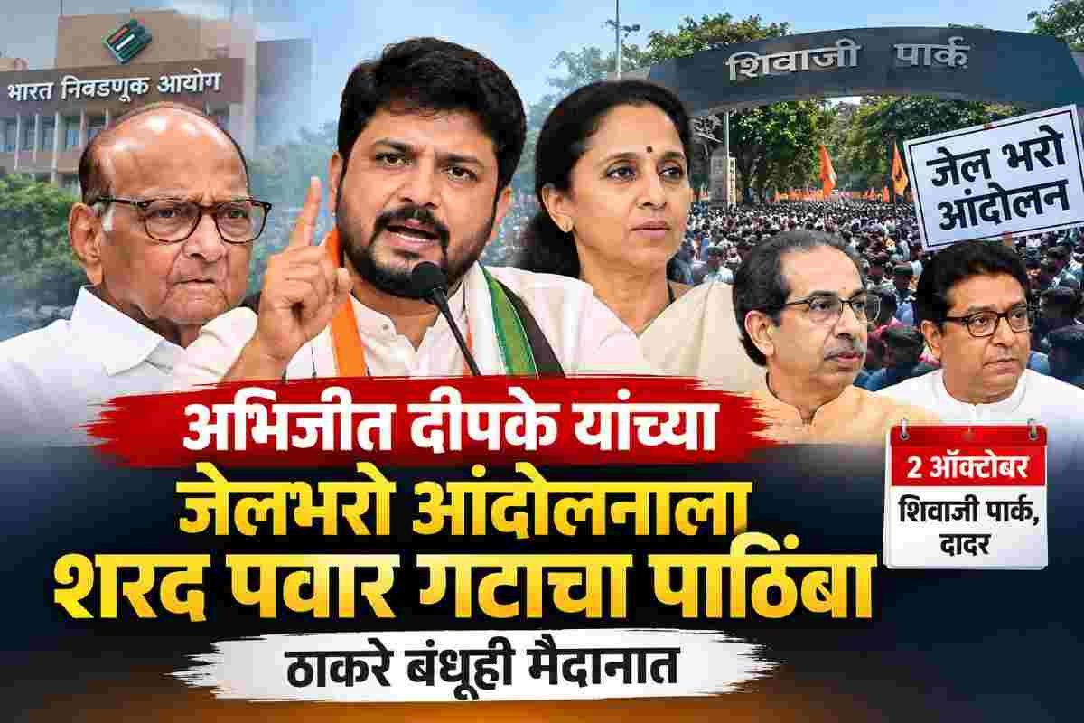 शरद पवारांचा मोठा निर्णय; अभिजीत दीपकेंना थेट जबाबदारी, उद्याच्या मोर्चापूर्वी राजकीय घडामोडींना वेग